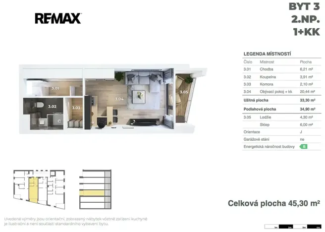 Pronájem bytu 1+kk, Praha - Hostivař, Pražská, 34 m2