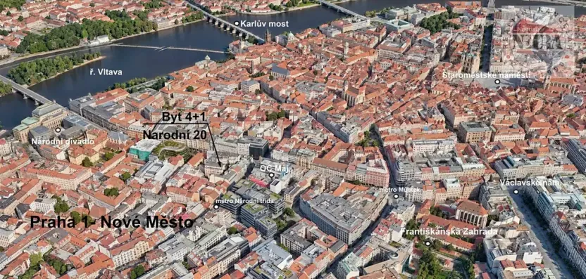 Prodej bytu 4+1, Praha - Nové Město, Národní, 96 m2