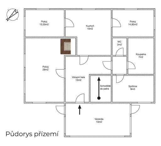 Prodej chalupy, Roudno, 173 m2