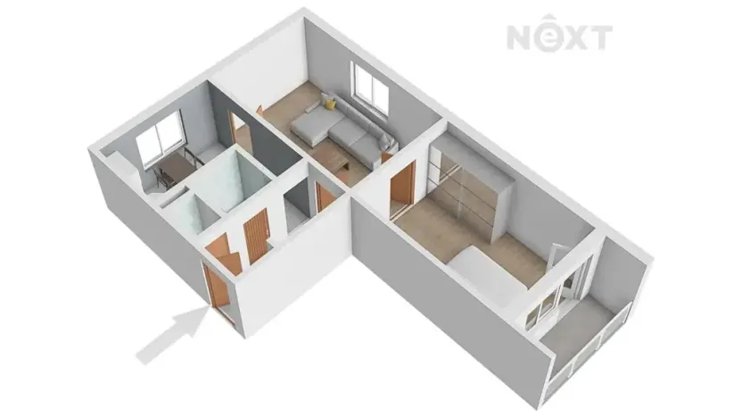 Prodej bytu 2+1, Břeclav, Fintajslova, 54 m2