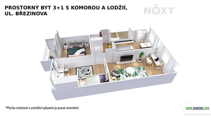 Pronájem bytu 3+1, Šumperk, Březinova, 73 m2