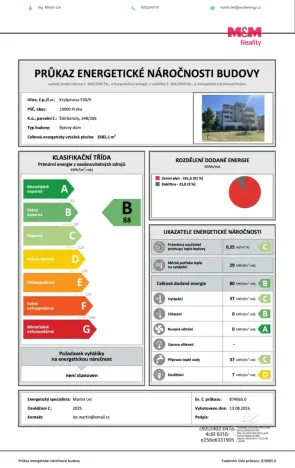 Prodej bytu 2+kk, Praha - Štěrboholy, Kryšpínova, 60 m2