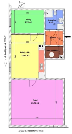 Prodej bytu 3+kk, Písek - Budějovické Předměstí, Budějovická, 62 m2