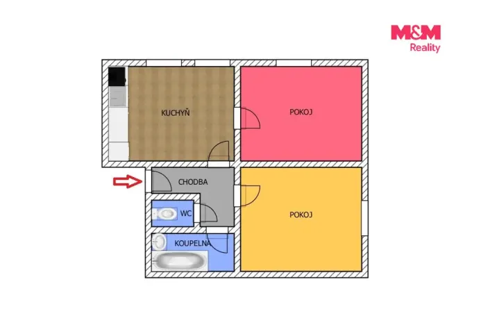 Pronájem bytu 3+kk, Ronov nad Doubravou, Zámecká, 84 m2