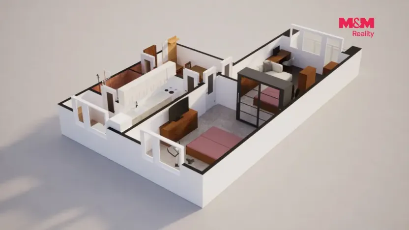 Prodej bytu 2+1, Ústí nad Labem - Neštěmice, Hluboká, 63 m2