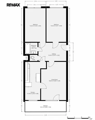 Prodej bytu 3+1, Praha - Řepy, Na chobotě, 77 m2