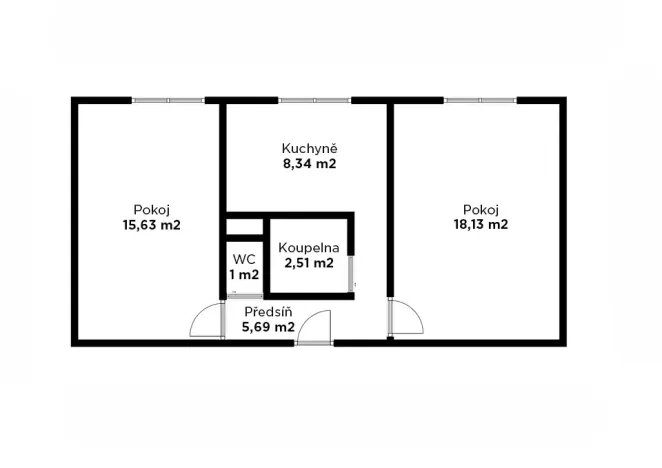 Pronájem bytu 2+1, Praha - Hloubětín, Poděbradská, 51 m2