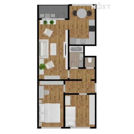 Prodej bytu 3+1, Praha - Kobylisy, Bojasova, 69 m2
