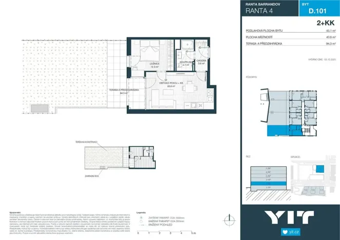 Prodej bytu 2+kk, Praha - Hlubočepy, Wassermannova, 41 m2