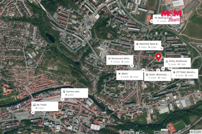 Prodej bytu 1+1, Třebíč - Nové Dvory, Benešova, 34 m2