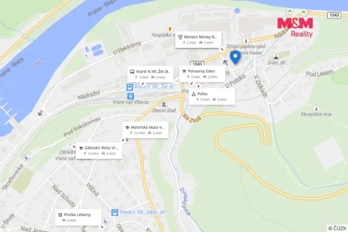 Pronájem bytu 2+kk, Vrané nad Vltavou, Nádražní, 56 m2