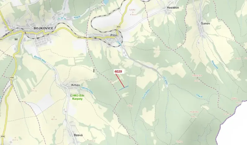 Dražba lesa, Pitín, 5996 m2