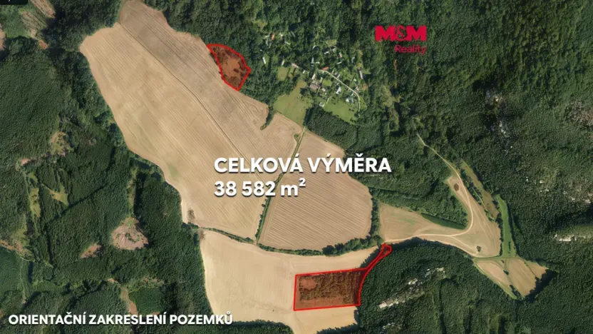 Prodej pole, Blíževedly - Hvězda, 38582 m2