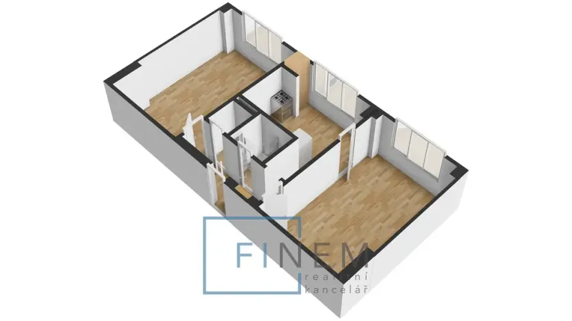 Prodej bytu 2+1, Kralupy nad Vltavou - Lobeček, Hakenova, 56 m2