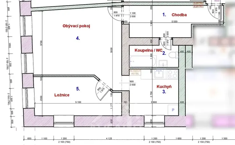 Pronájem bytu 2+1, Liberec, Pražská, 54 m2