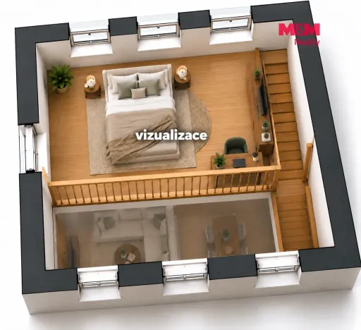 Prodej bytu 2+kk, Hostomice - Bezdědice, 42 m2