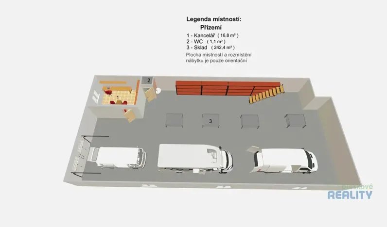 Pronájem výrobních prostor, Brandýs nad Labem-Stará Boleslav, 525 m2