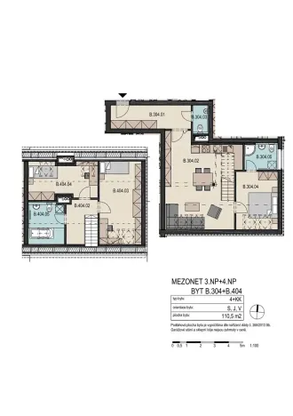 Pronájem bytu 4+kk, Praha - Dolní Chabry, Do rybníčků, 112 m2