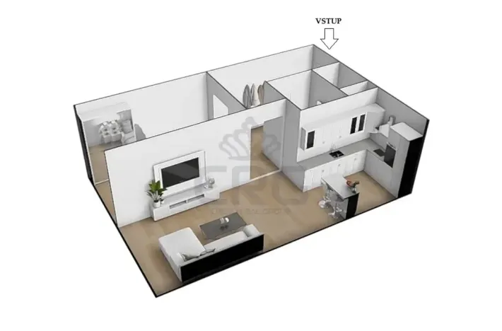 Prodej bytu 2+kk, Libčice nad Vltavou, Pod Saharou, 45 m2