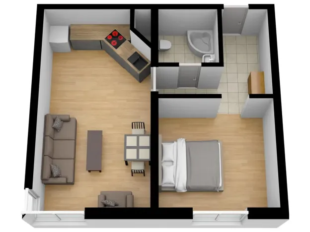 Pronájem bytu 2+kk, České Budějovice - České Budějovice 7, Lidická tř., 45 m2
