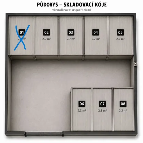 Pronájem skladu, Kolín, Zličská, 30 m2