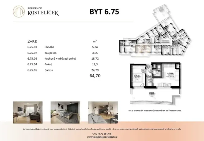Prodej bytu 2+kk, Pardubice, Štrossova, 65 m2