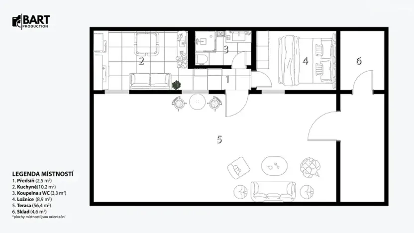 Prodej bytu 2+kk, Brno, Tišnovská, 30 m2