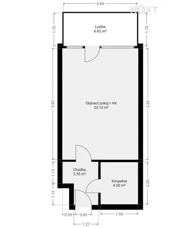 Prodej bytu 1+kk, Praha - Záběhlice, Na Slatince, 31 m2