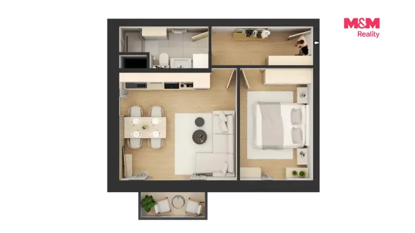 Prodej bytu 2+kk, Čestice, 44 m2