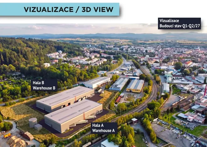 Pronájem skladu, Písek, 3000 m2