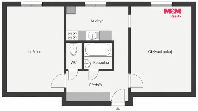Pronájem bytu 2+1, Rotava, Sídliště, 53 m2