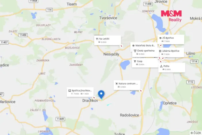 Prodej pole, Bystřice - Drachkov, 17069 m2
