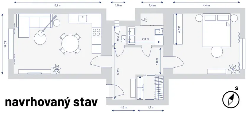 Prodej bytu 2+1, Praha - Nusle, Nad studánkou, 57 m2