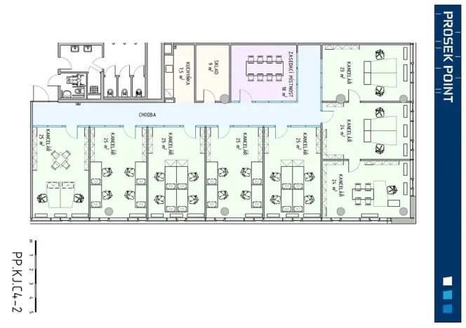 Pronájem kanceláře, Praha - Prosek, Prosecká, 302 m2