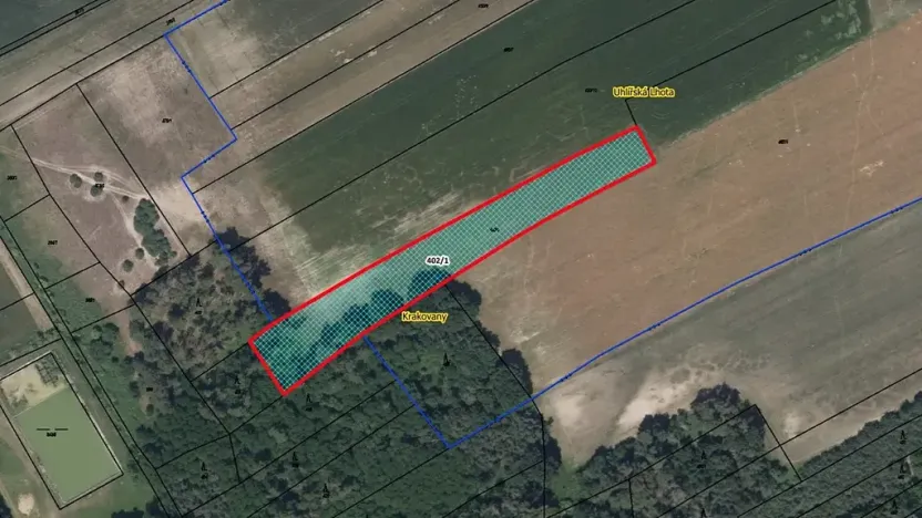 Prodej pozemku, 5460 m², Krakovany