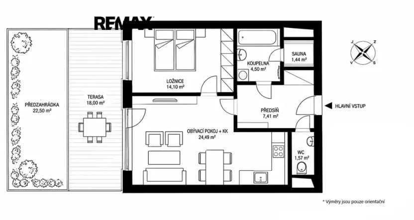 Pronájem bytu 2+kk, Praha - Hostivař, Pražská, 54 m2