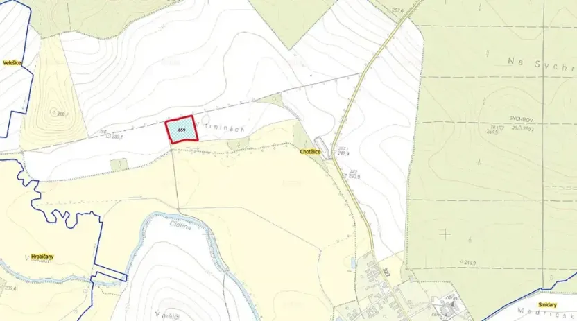 Prodej pole, Smidary, 11032 m2
