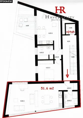 Pronájem bytu 1+kk, Benešov, Vnoučkova, 51 m2