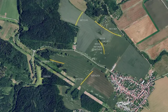 Prodej pole, 6012 m², Nebovidy