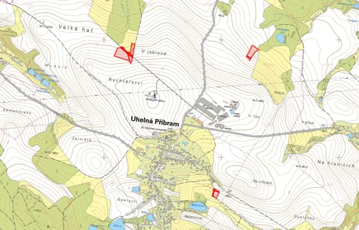 Prodej pole, Uhelná Příbram, 9777 m2