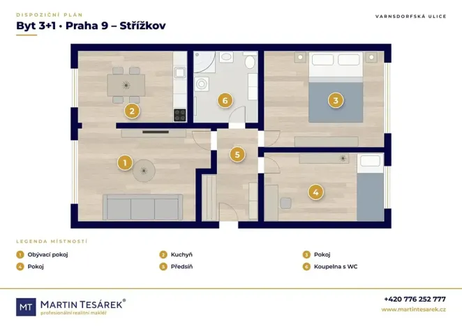 Prodej bytu 3+1, Praha - Střížkov, Varnsdorfská, 55 m2
