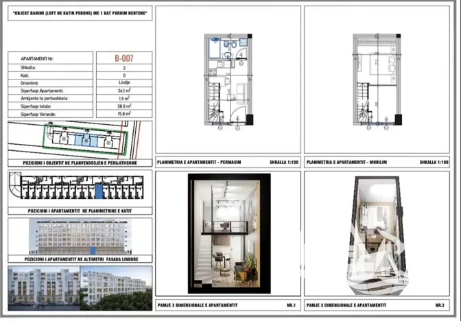 Prodej bytu 1+kk, Golem, Albánie, 38 m2