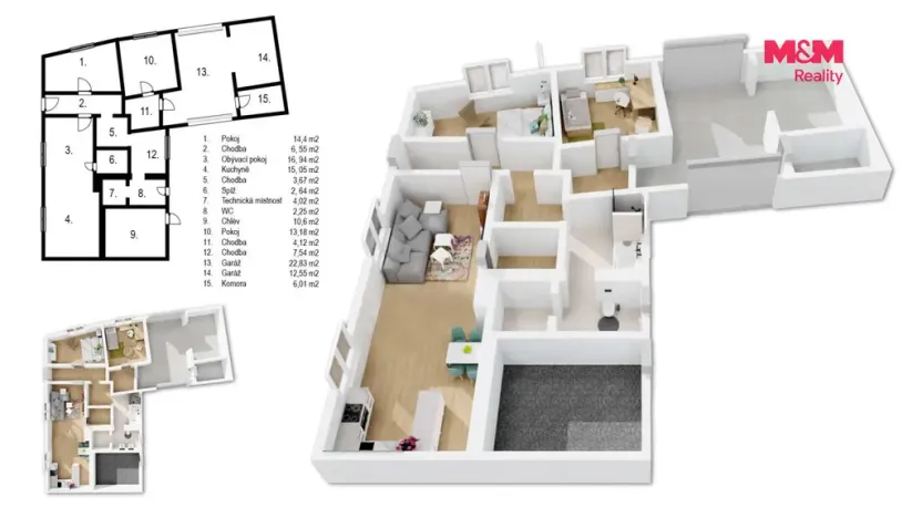 Prodej rodinného domu, Archlebov, 90 m2