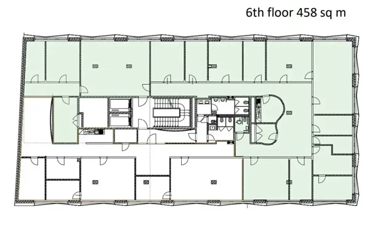 Pronájem kanceláře, Praha - Karlín, Pobřežní, 458 m2