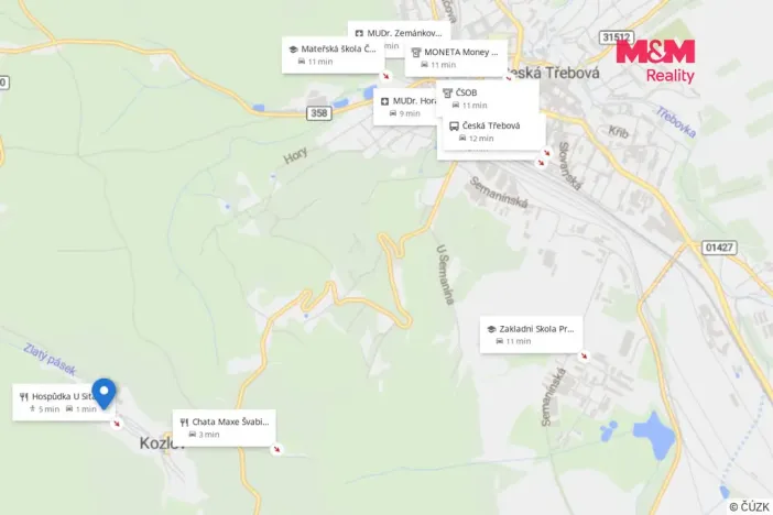 Prodej pozemku pro bydlení, Česká Třebová - Kozlov, 752 m2