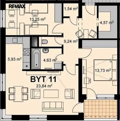 Prodej bytu 3+kk, Chrudim, Václavská, 84 m2