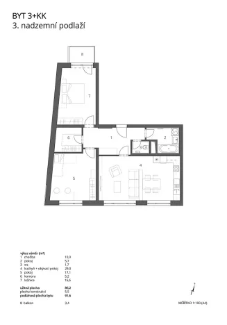 Prodej bytu 3+kk, Brno, Hlinky, 86 m2