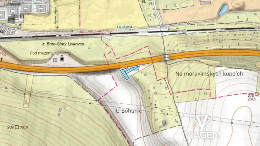 Prodej pole, Moravany, 1622 m2