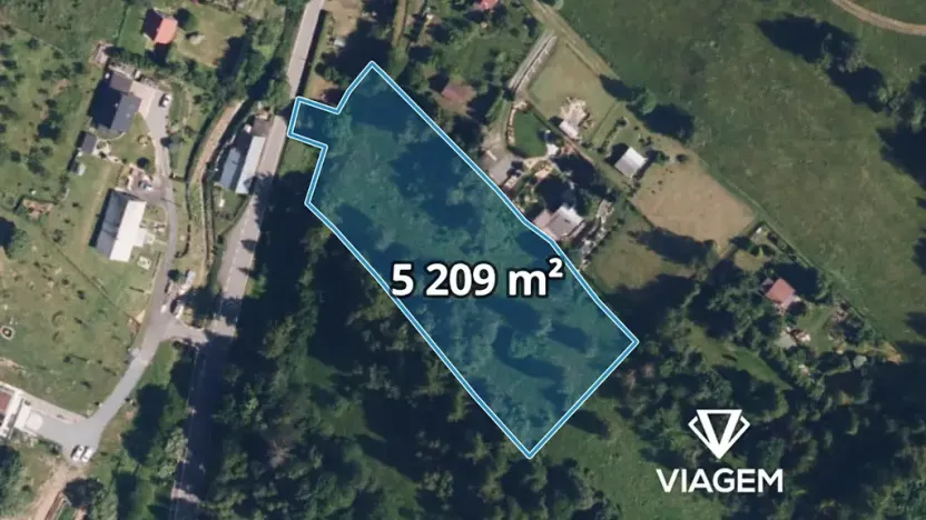 Prodej stavebního pozemku, 5209 m², Dlouhá Stráň