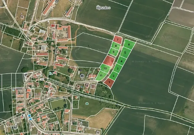 Prodej pozemku pro bydlení, Újezdec, 912 m2